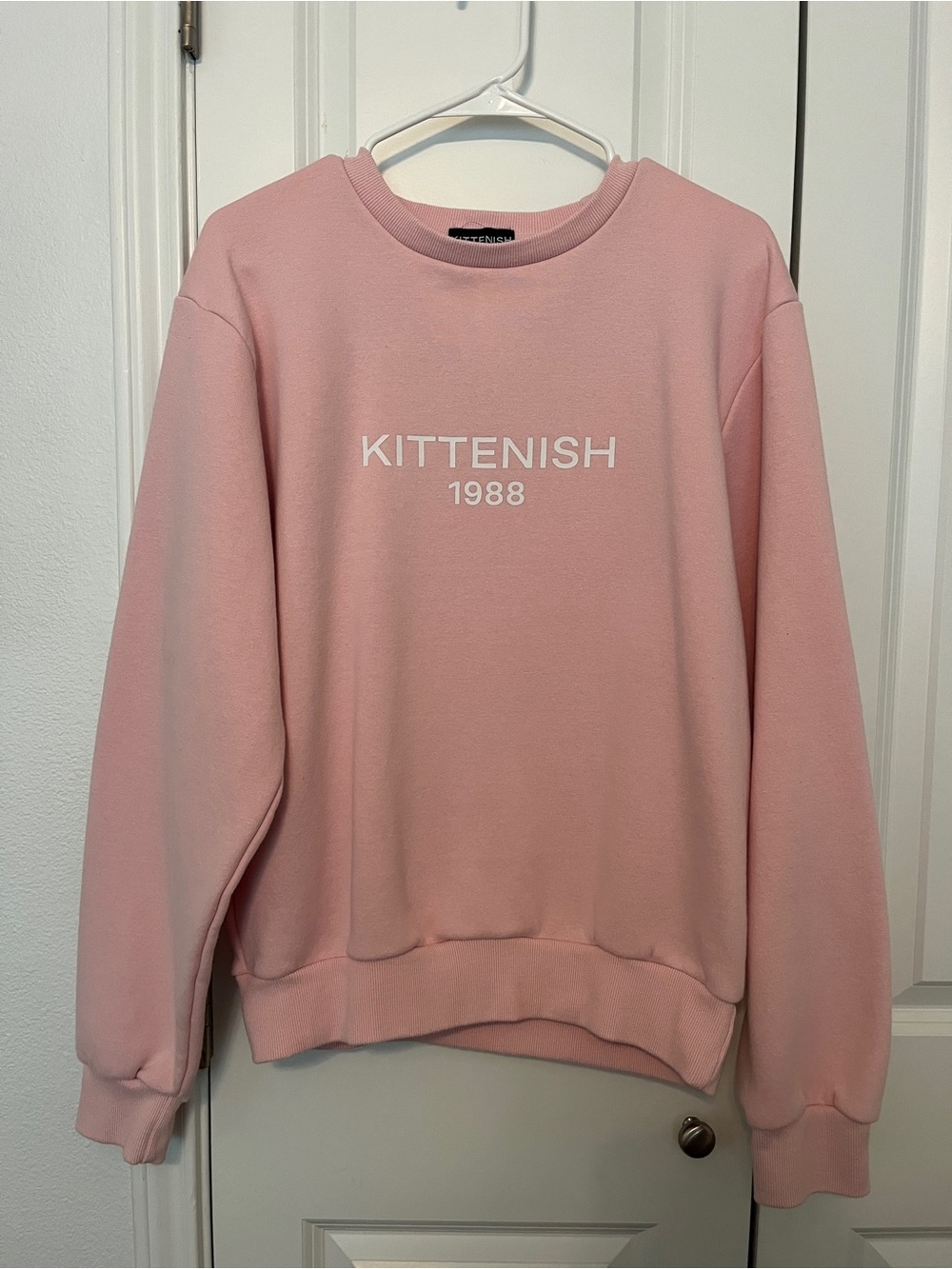 Kittenish Pastel Pink Logo Crewneck Sweatshirt